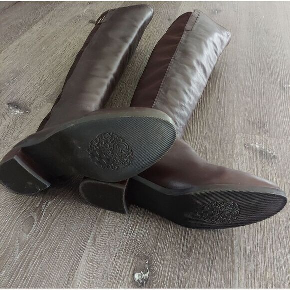 Vince Camuto Kellisi Tall Brown Leather Boot 6.5 - Picture 6 of 8